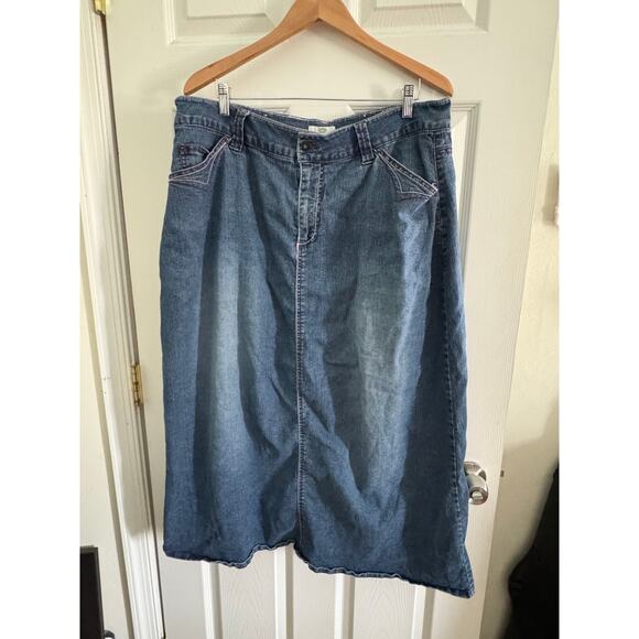 VTG Sunshine Apparel Women’s 18W Long Maxi Jeans Skirt plus size - Picture 1 of 8